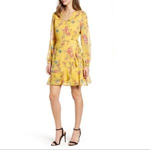 All In Favor Brittany Wrap Minidress